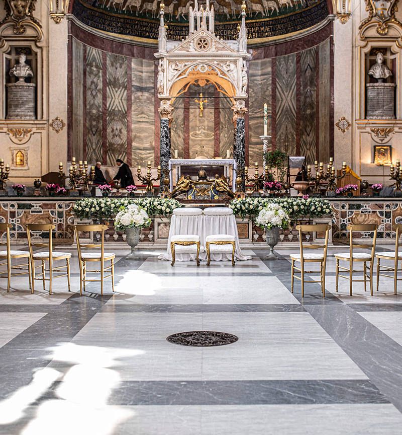 intimate catholic ceremony